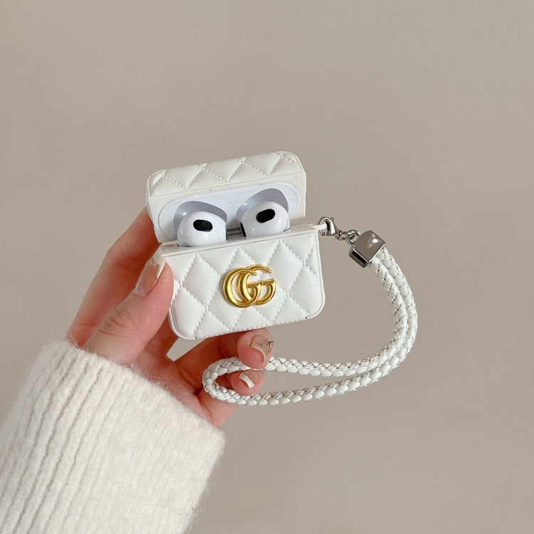 Fundas de lujo para AirPods GG blancas-LGB240424