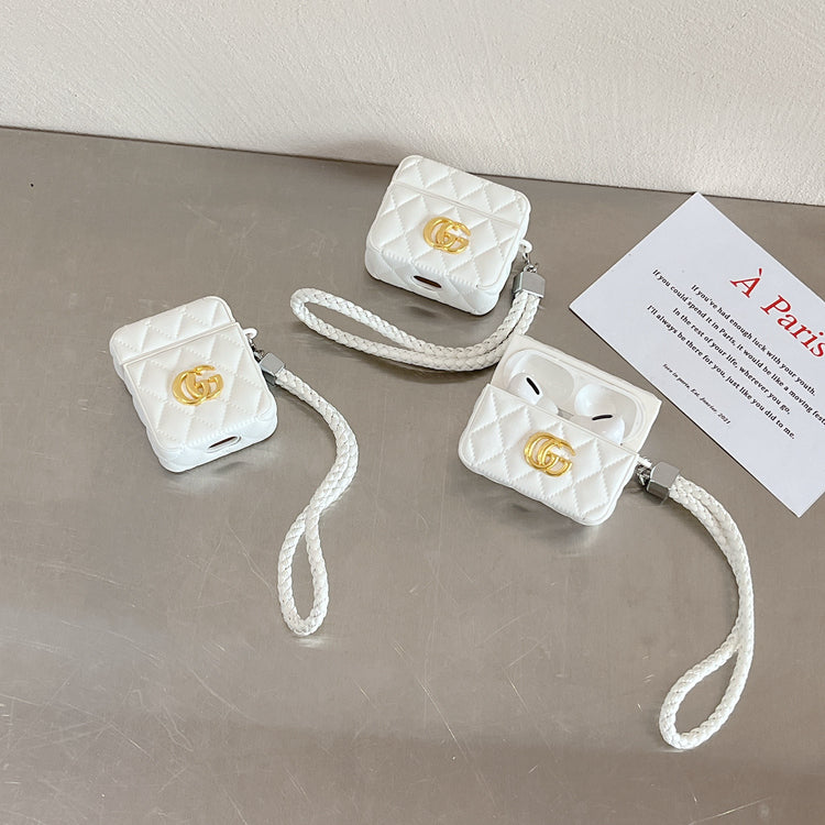 Fundas de lujo para AirPods GG blancas-LGB240424