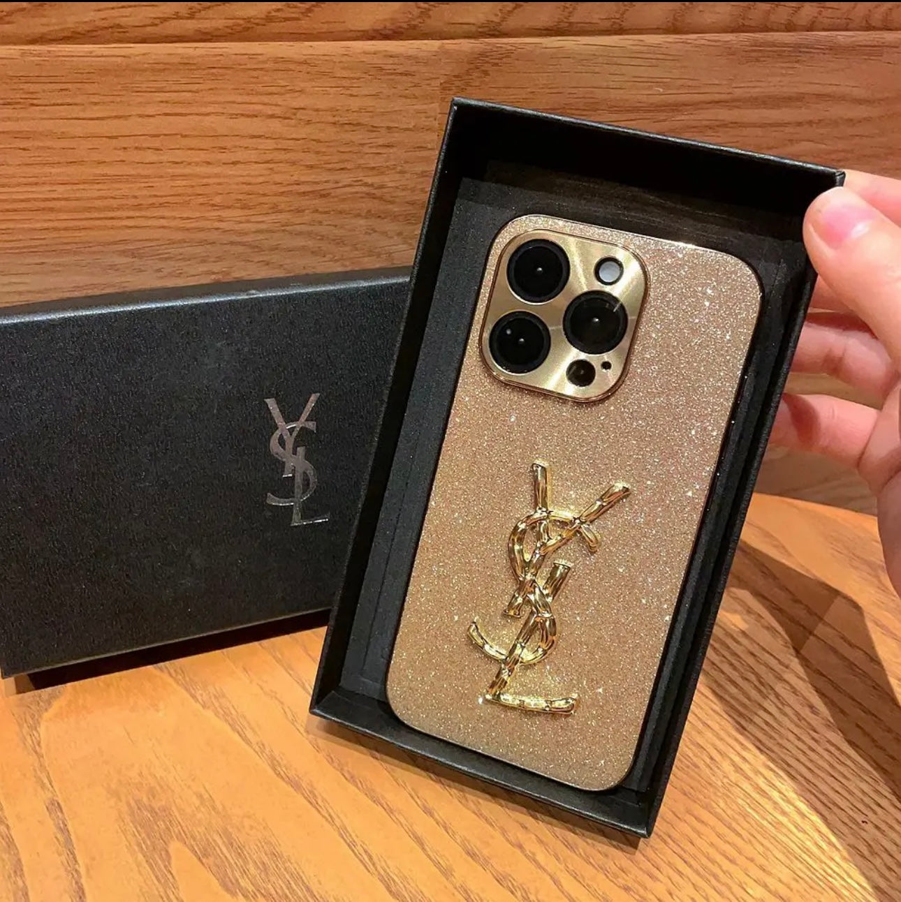 YSL x Mono iPhone-deksel (med boks) | Skinne