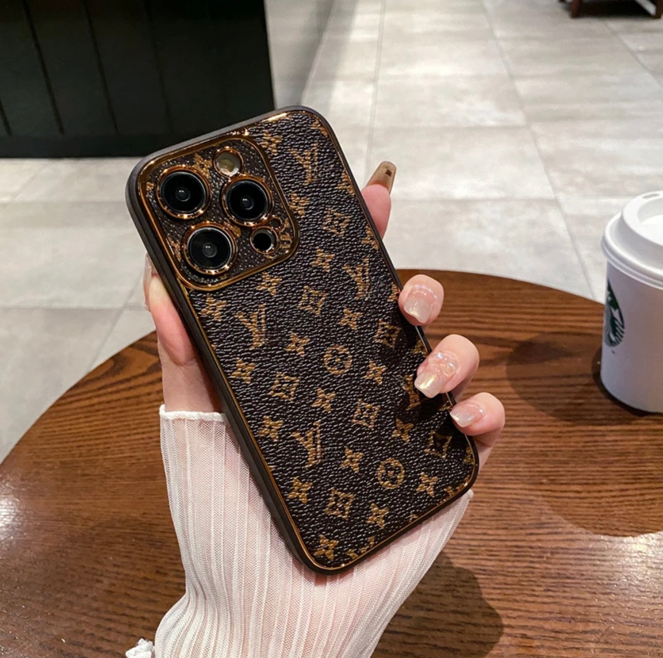 NEW LV  Shine x Mono iPhone Case (with box)