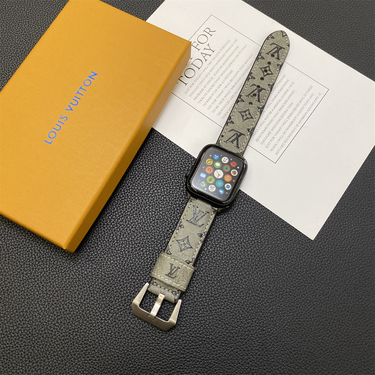 Skinn Monogram Apple Watch Band Skinn Brun-YH24422