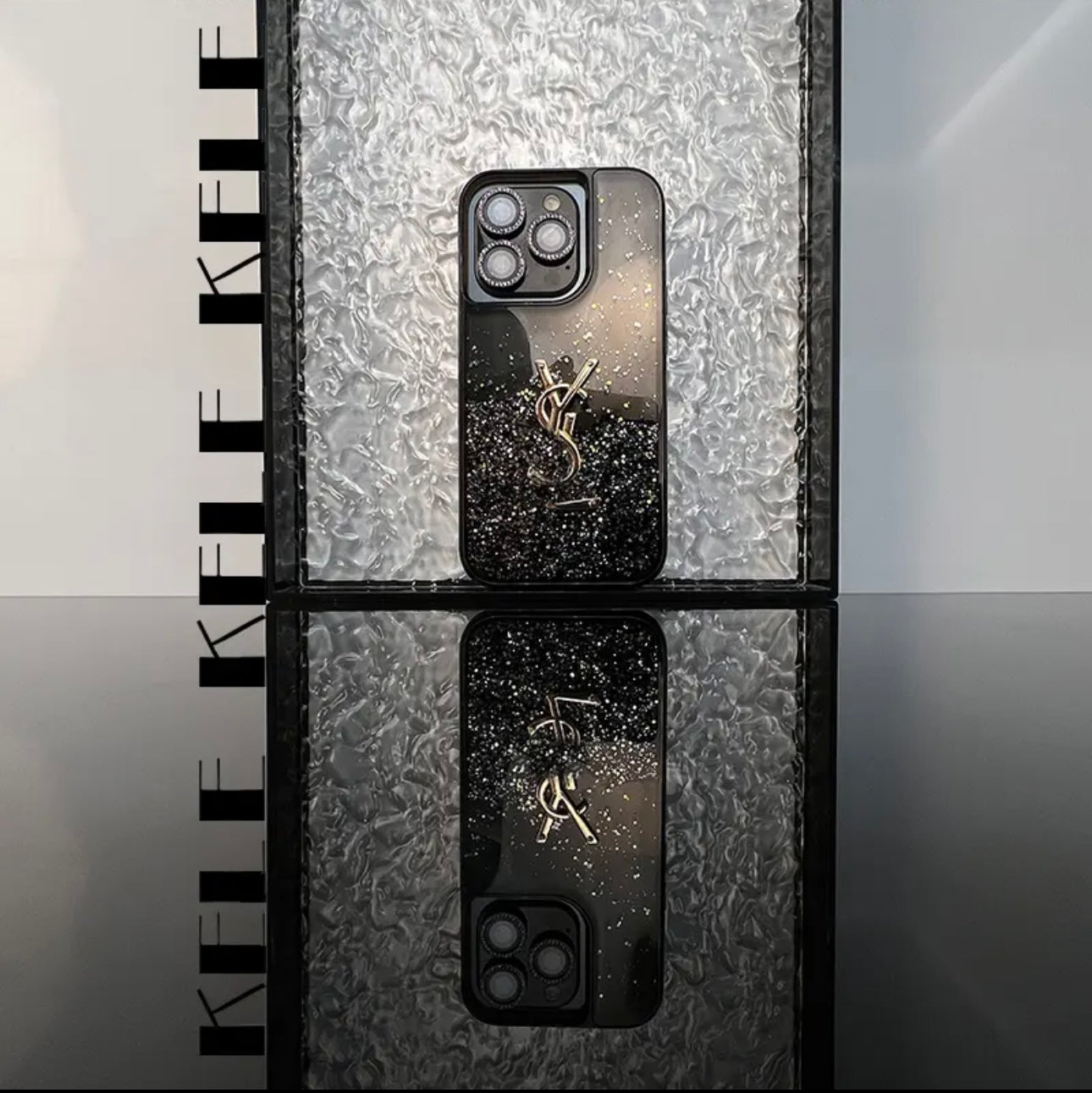 YSL Shine x Mono iPhone Case( 3/4 With chain)